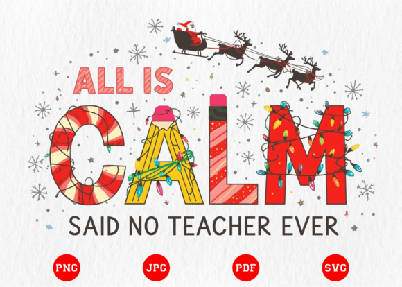 All is Calm Christmas Teacher PNG: A Festive Embroidery Review