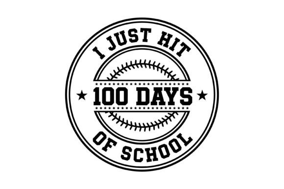 Baseball 100 Days School Badge: A Classic Touch