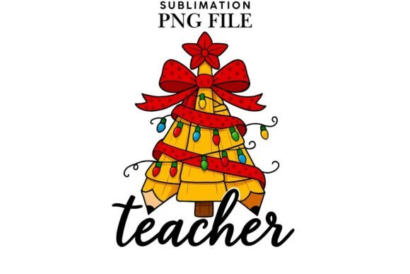 Christmas Teacher Png Design: A Festive Embroidery Gem