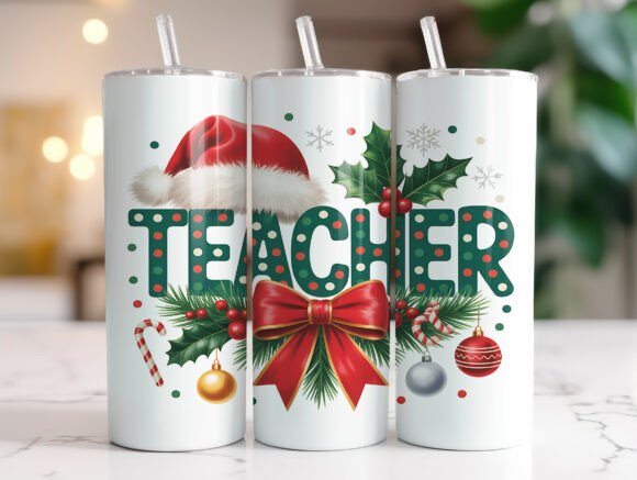 Cute Teacher Christmas Tumbler Design Review