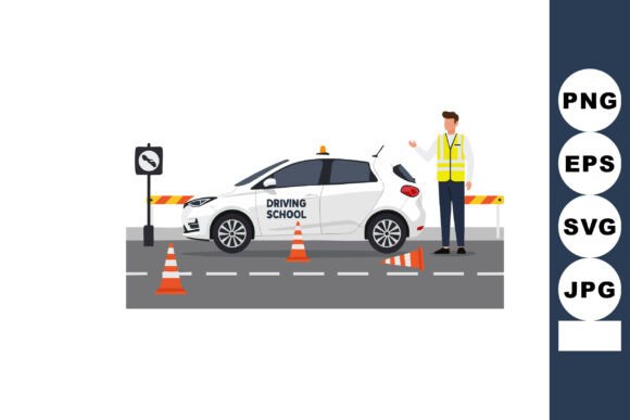 Embroidery Review: Driving School Car with Instructor