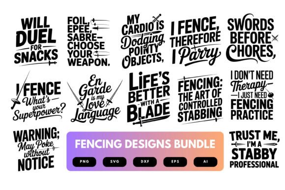 Fencing SVG Bundle: A Dynamic Addition for Embroidery