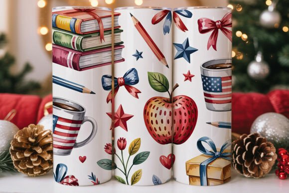 Patriotic Teacher 20oz Tumbler Wrap