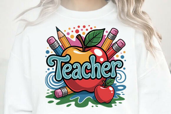 Polka Dot Teacher PNG: A Charming Embroidery Design