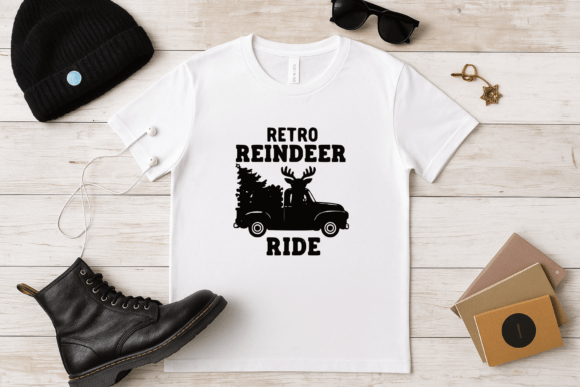 Retro Reindeer Ride SVG and PNG: A Holiday Classic