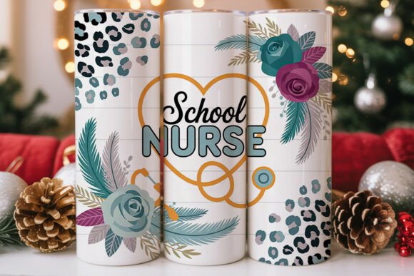 Review: School Nurse Floral Leopard Tumbler
