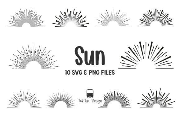 Review: Sun, SVG PNG, Sunburst Icon Elements