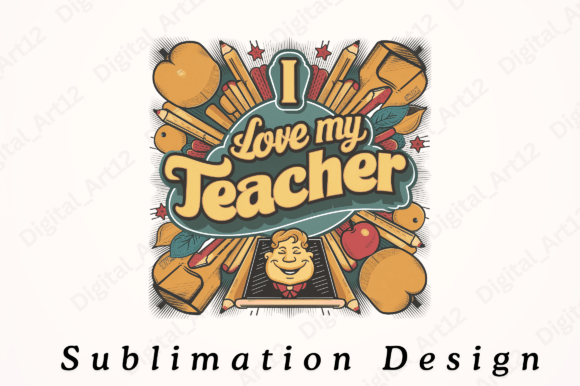 Reviewing I Love My Teacher Sublimation Design