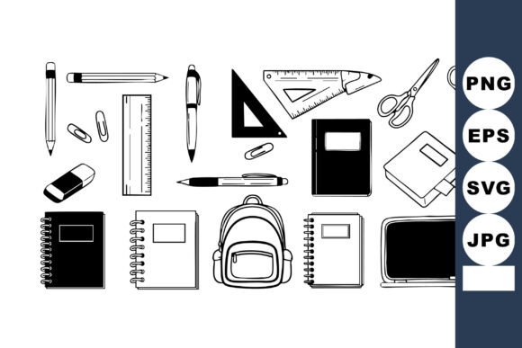 School Stationery Set: A Versatile Embroidery Design