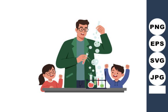 Science Teacher Conducting Chemistry Exp