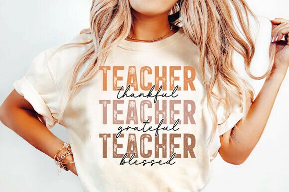 Teacher-Grateful, Thankful, Blessed PNG Review