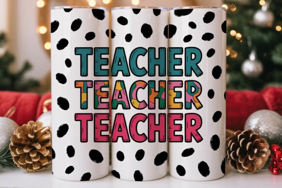 Teacher Spotted Print 20oz Tumbler Wrap