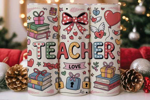 Teacher Valentine's 20oz Tumbler Wrap