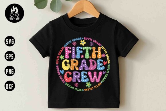 Vibrant Fifth Grade Crew SVG for School Year